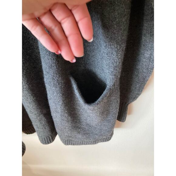 J. Crew Oversized Alpaca Blend Open Front Cardigan Dark Gray Size XS - Picture 4 of 6